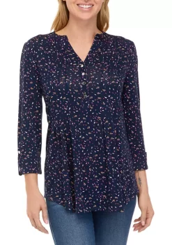 Cheapest ✔️ Kim Rogers® 👩 Women's 3/4 Henley Top 🛒 -Kim Rogers® Shop Belk 1946
