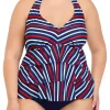 Deals 🧨 Kim Rogers® Plus Size Triple Ruffle Halter Tankini Swim Top 😉 -Kim Rogers® Shop Belk 2031