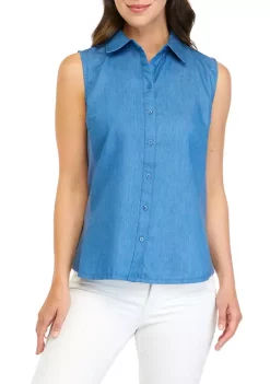 Top 10 🔔 Kim Rogers® Petite Sleeveless Knit to Fit 👕 Shirt ✔️ -Kim Rogers® Shop Belk 2052