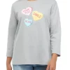 Best reviews of 🧨 Kim Rogers® 👩 Women's Perfectly Soft 3/4 Sleeve Crew Neck Graphic T-Shirt 🛒 -Kim Rogers® Shop Belk 2084