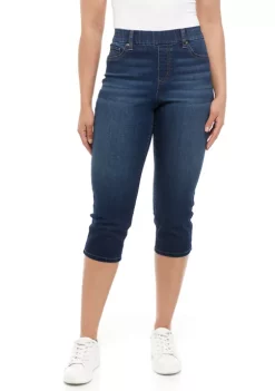 Coupon 👏 Kim Rogers® 👩 Women's Pull On Denim Capris ⌛