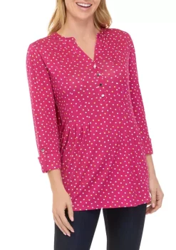 Buy ✨ Kim Rogers® 👩 Women's 3/4 Henley Top 😀