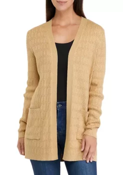 Budget 👏 Kim Rogers® 👩 Women's Long Sleeve Cable Lurex® Cardigan 😉 -Kim Rogers® Shop Belk 214