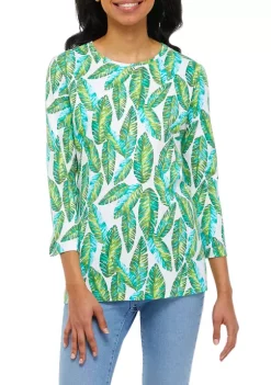 Budget 😍 Kim Rogers® 👩 Women's 3/4 Sleeve Printed Top 😀