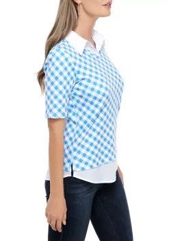 Flash Sale ✔️ Kim Rogers® 👩 Women's Printed 2Fer Top 👍 -Kim Rogers® Shop Belk 2184