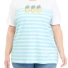 Cheap 👍 Kim Rogers® Plus Size Short Sleeve Graphic Yoke T-Shirt 😀 -Kim Rogers® Shop Belk 2194