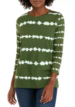 Budget 😍 Kim Rogers® 👩 Women's 3/4 Sleeve Printed Top 😀 -Kim Rogers® Shop Belk 221