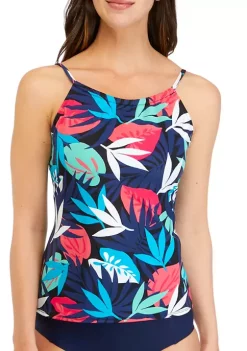 Best reviews of 🧨 Kim Rogers® Tropical Palm High Neck Tankini Swim Top ⌛ -Kim Rogers® Shop Belk 2214
