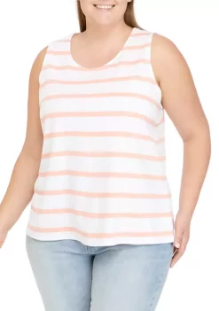 Top 10 🔔 Kim Rogers® Plus Size Americana Stripe Tank 😉 -Kim Rogers® Shop Belk 2219