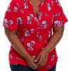 Outlet ⌛ Kim Rogers® Plus Size Henley Tossed Floral Top 💯