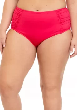 Flash Sale 😍 Kim Rogers® Plus Size Side Shirred Full Coverage Swim Bottoms 🛒 -Kim Rogers® Shop Belk 2271