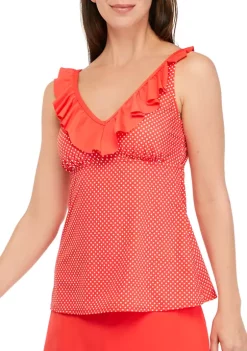 Top 10 🔥 Kim Rogers® V-Neck Ruffle Tankini Swim Top 😉