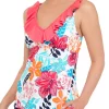 Cheapest 😍 Kim Rogers® Ruffle V-Neck Tropical Floral Swim Tankini 🔥 -Kim Rogers® Shop Belk 2296
