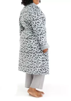 Top 10 ⌛ Kim Rogers® Plus Size Embossed Leopard Robe 👍 -Kim Rogers® Shop Belk 2339