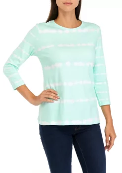 Budget 😍 Kim Rogers® 👩 Women's 3/4 Sleeve Printed Top 😀 -Kim Rogers® Shop Belk 234