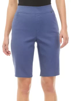 Promo 🔔 Kim Rogers® 👩 Women's Cotton Blend Bermuda Shorts 💯 -Kim Rogers® Shop Belk 2353