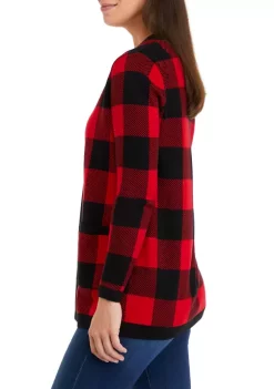 Budget 💯 Kim Rogers® Petite Long Sleeve Jacquard Cardigan 👏 -Kim Rogers® Shop Belk 2377