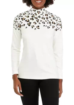 Brand new 🔥 Kim Rogers® Petite Long Sleeve Mock Neck 👚 Shirt 😍