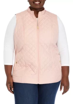 Cheap 😉 Kim Rogers® Plus Size Quilted Rib Vest 🔥
