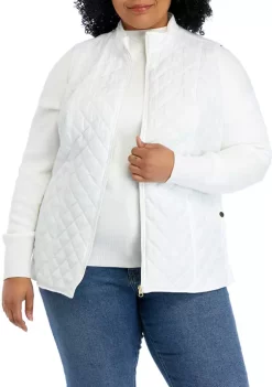 Cheap 😉 Kim Rogers® Plus Size Quilted Rib Vest 🔥 -Kim Rogers® Shop Belk 2392
