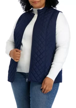 Cheap 😉 Kim Rogers® Plus Size Quilted Rib Vest 🔥 -Kim Rogers® Shop Belk 2393