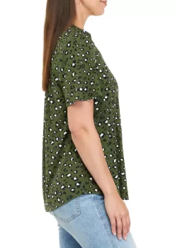 Deals 🛒 Kim Rogers® 👩 Women's Short Flutter Sleeve Henley Top 👏 -Kim Rogers® Shop Belk 2409