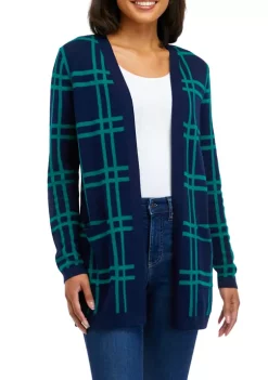 Outlet ✨ Kim Rogers® 👩 Women's Long Sleeve Jacquard Cardigan ❤️