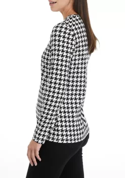 Wholesale 🥰 Kim Rogers® 👩 Women's Long Sleeve Allover Print T-Shirt 👏 -Kim Rogers® Shop Belk 389