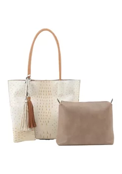 Discount 👍 Kim Rogers® 3 Piece Ostrich Tote Set 😍