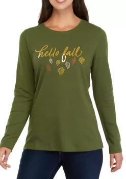 Cheap ⌛ Kim Rogers® 👩 Women's Long Sleeve Graphic T-Shirt ⌛ -Kim Rogers® Shop Belk 426