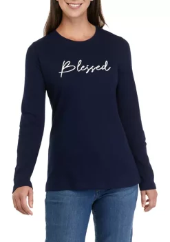Cheap ⌛ Kim Rogers® 👩 Women's Long Sleeve Graphic T-Shirt ⌛ -Kim Rogers® Shop Belk 428