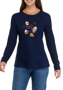 Cheap ⌛ Kim Rogers® 👩 Women's Long Sleeve Graphic T-Shirt ⌛ -Kim Rogers® Shop Belk 429