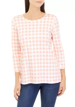 Wholesale 🔔 Kim Rogers® Petite 3/4 Sleeve Print Top 😍