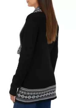 Brand new 🎉 Kim Rogers® 👩 Women's Long Sleeve Sweater with Printed Scarf ⭐ -Kim Rogers® Shop Belk 501