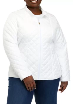 Promo 🎁 Kim Rogers® Plus Size Quilted Jacket 🔥 -Kim Rogers® Shop Belk 57