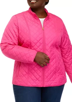Promo 🎁 Kim Rogers® Plus Size Quilted Jacket 🔥 -Kim Rogers® Shop Belk 58