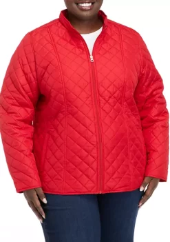 Promo 🎁 Kim Rogers® Plus Size Quilted Jacket 🔥 -Kim Rogers® Shop Belk 60