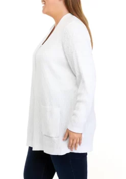 Brand new 💯 Kim Rogers® Plus Size Open Front Cable Knit Cardigan ⌛ -Kim Rogers® Shop Belk 681