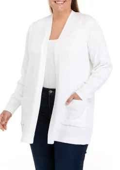 Brand new 💯 Kim Rogers® Plus Size Open Front Cable Knit Cardigan ⌛ -Kim Rogers® Shop Belk 683