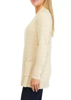 Coupon 🌟 Kim Rogers® 👩 Women's Long Sleeve Cable Cardigan Sweater 😀 -Kim Rogers® Shop Belk 686