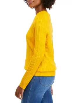 Top 10 🎉 Kim Rogers® 👩 Women's Cable Knit Crew Sweater 😀 -Kim Rogers® Shop Belk 710