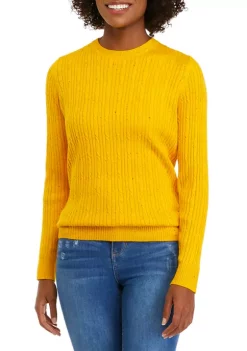 Top 10 🎉 Kim Rogers® 👩 Women's Cable Knit Crew Sweater 😀 -Kim Rogers® Shop Belk 711