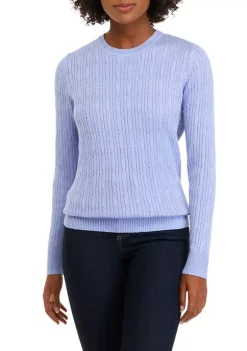 Top 10 🎉 Kim Rogers® 👩 Women's Cable Knit Crew Sweater 😀 -Kim Rogers® Shop Belk 712