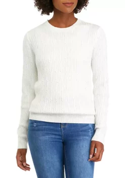 Top 10 🎉 Kim Rogers® 👩 Women's Cable Knit Crew Sweater 😀 -Kim Rogers® Shop Belk 713