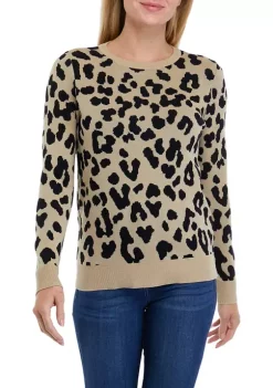 Deals 🎁 Kim Rogers® 👩 Women's Long Sleeve Crew Neck Jacquard Sweater 🥰 -Kim Rogers® Shop Belk 735