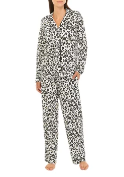 New ❤️ Kim Rogers® Long Sleeve Notch Pajama Set ⌛ -Kim Rogers® Shop Belk 739