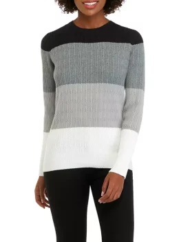 Wholesale 🌟 Kim Rogers® 👩 Women's Color Block Stripe Sweater 👏 -Kim Rogers® Shop Belk 762