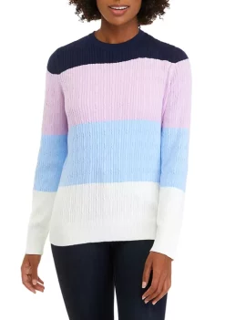 Wholesale 🌟 Kim Rogers® 👩 Women's Color Block Stripe Sweater 👏 -Kim Rogers® Shop Belk 763