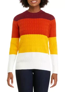 Wholesale 🌟 Kim Rogers® 👩 Women's Color Block Stripe Sweater 👏 -Kim Rogers® Shop Belk 764