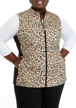 Cheap 😀 Kim Rogers® Plus Size Quilted Printed Vest 🥰 -Kim Rogers® Shop Belk 778